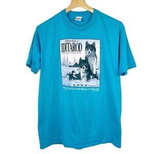 Vintage 90’s Alaska Iditarod Race Shirt Size Large